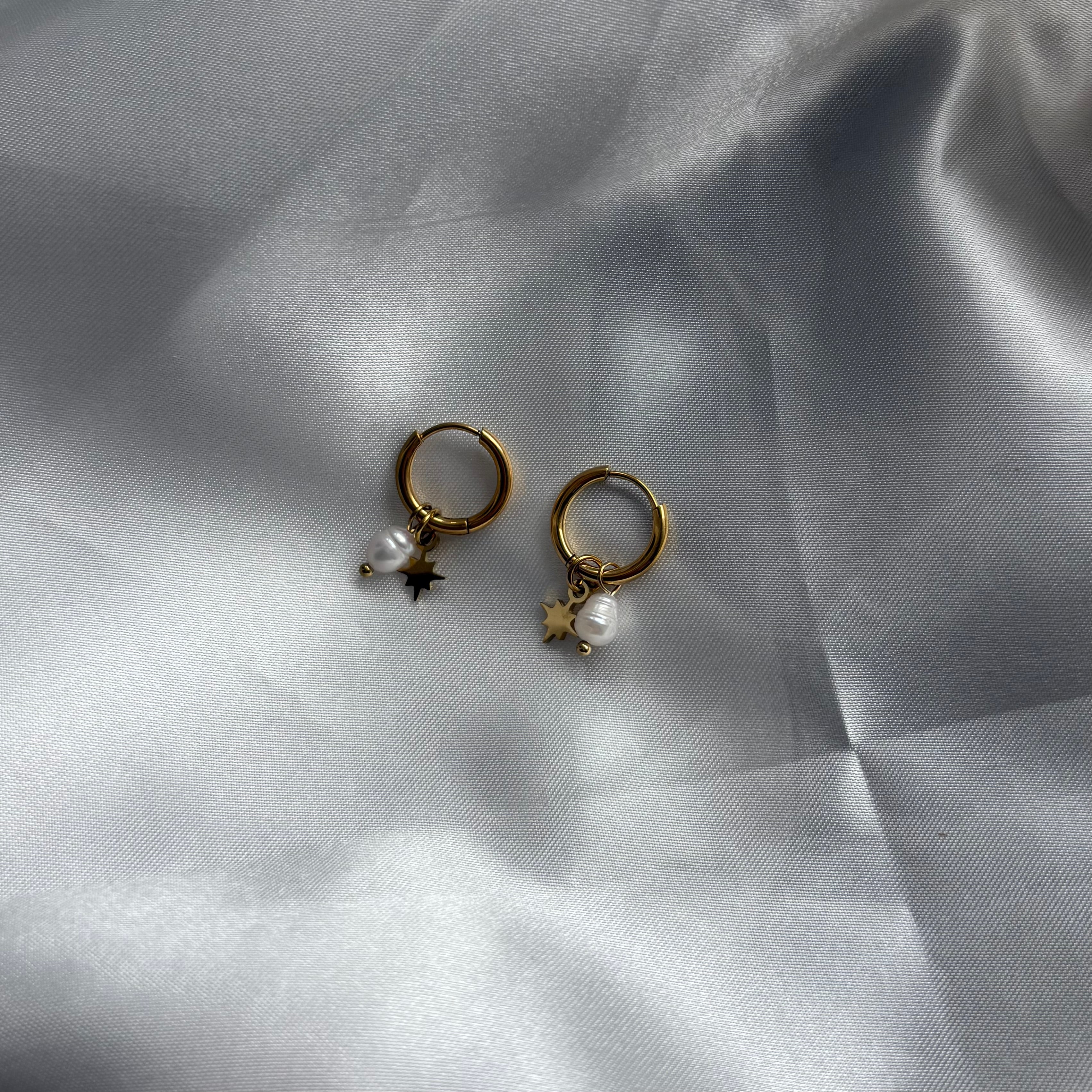 Boucles d'oreilles Perle étoilée