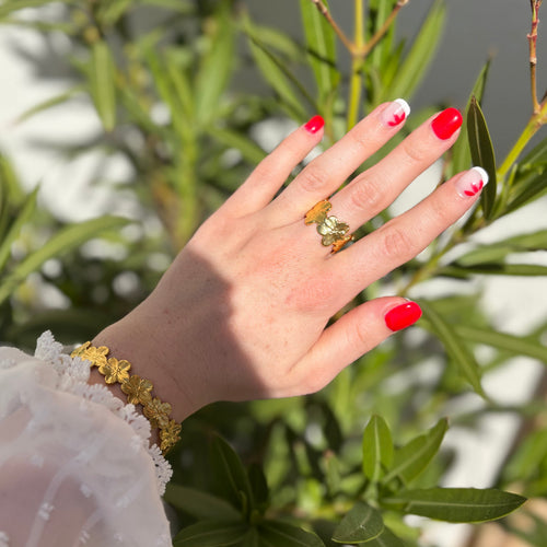 Bague Flora doré
